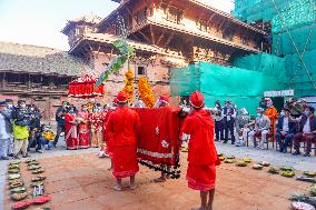 Fulpati, seventh day of Dashain festival in Nepal